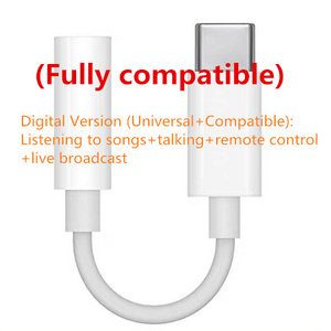 Versión digital 3,5mm Tipo C Jack Adaptador de audio Auricular con transmisión de datos de video para computadora portátil Tipo de salida de CA - Product Image 4