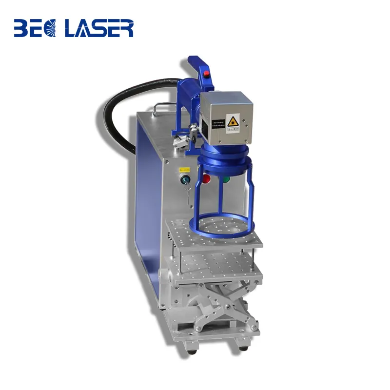 Nouvelle machine portative d'inscription de laser de fibre 20w 30W 50w 60w 80w 100w refroidissement à l'air Raycus Max JPT Type de portique pulsé 1064nm