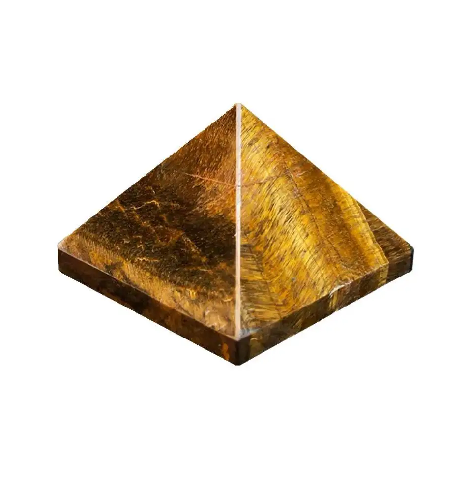 Pyramide feng shui en cristal oeil de tigre, haute qualité, pour le traitement, d'énergie, vente en gros