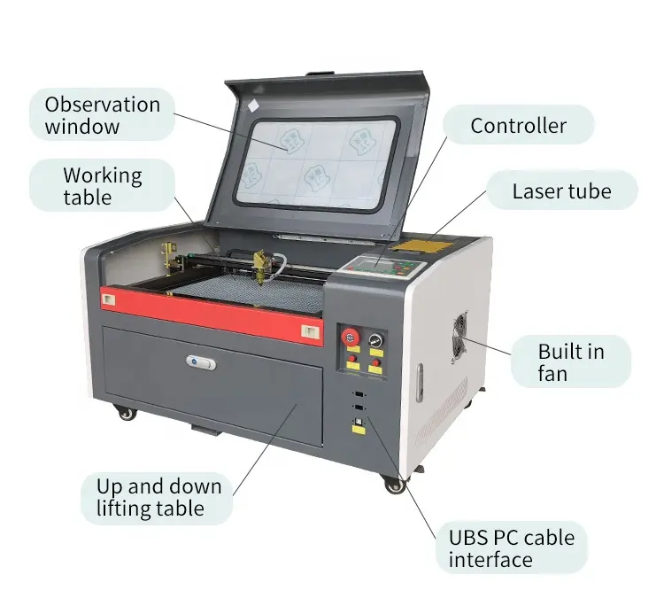 3050 4060 Mini macchina per incisione Laser per intaglio del legno Router di legno 3050 50w 60w 80w 100w