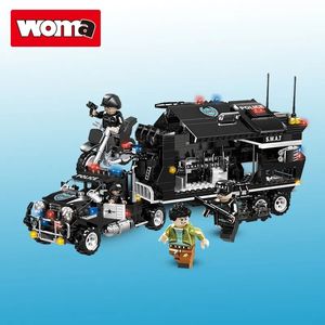 WOMA JUGUETES Venta al por mayor OEM ODM Nuevos diseños SWAT Team Car Model Commander Pequeños bloques de construcción para juego de ladrillos