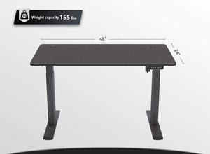 63x24インチの高さ調節可能なテーブル電気リフトシステムスタンディングデスク人間工学に基づいたホームオフィス家具、スプライスボード付き - Product Image 6