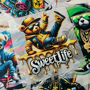 Custom Transfer Printing Stickers Screen Print Transferências Dtf Transferências Designs Pronto para Pressionar Dtf <span class=keywords><strong>Iron</strong></span> em Transferências para T-shirt - Product Image 2