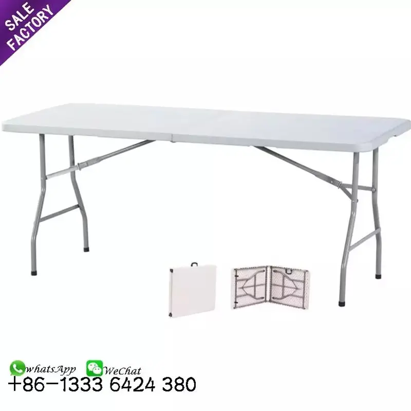 Sino Perfect-mesa plegable Rectangular de 6 pies, de plástico blanco, alta calidad, para banquete de boda, fiestas y eventos al aire libre, venta al por mayor