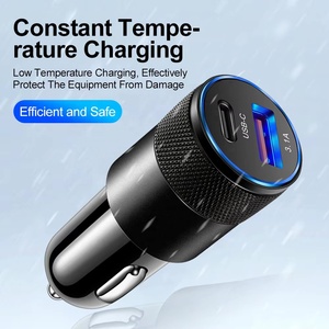 38W Car <strong>Charger</strong> Fast Charging with USB QC 3.0 PD Type C Car <strong>Charger</strong> Adapter for iPhone 16 15 14 Samsung Xiaomi Huawei - Product Image 4