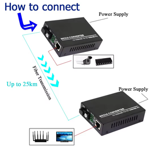 Tek modlu 10/100Base-TX-100Base-FX Fiber optik alıcı-verici 25KM Ethernet ortam dönüştürücü RJ45/SC POE ağı ile FTTH için - Product Image 5