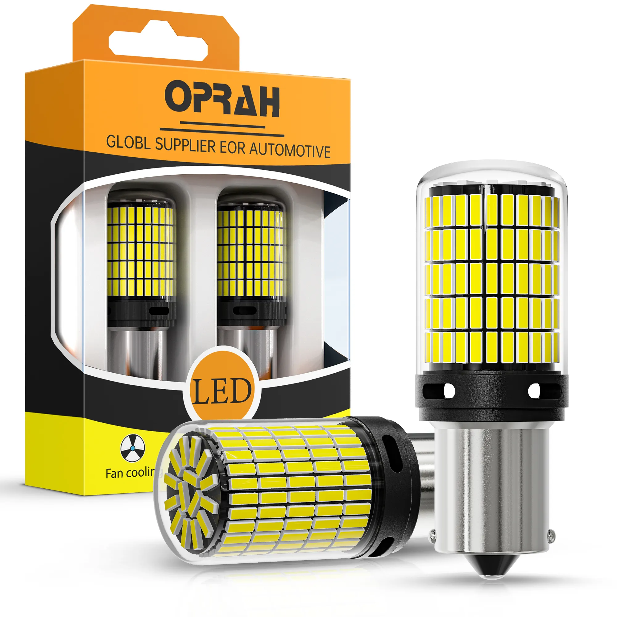 Oprah Led P21w Super luminoso T20 7443 Led tornante a Led bianco ambra 150smd lampadina a Led 7443 a doppio colore per luci di direzione Drl