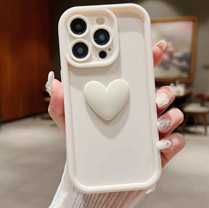 趋势驱动设计3D爱心手机外壳适用于IPhone 16 15 14 13 TPU彩色手机外壳适用于iPhone防震外壳 - Product Image 1