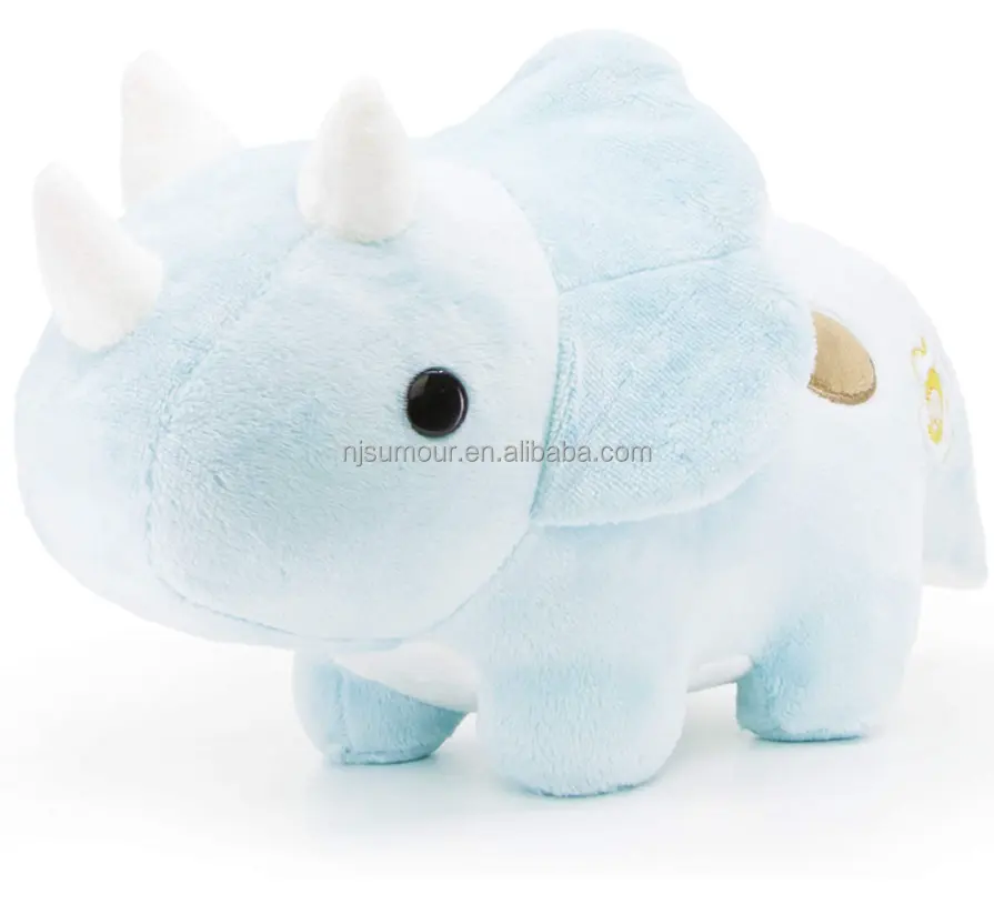 Rinoceronte de peluche azul para niños, animales de peluche de la serie Kingdom