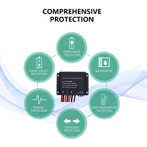 12V 24V PWM 10A/20A литиевая батарея высокоэффективный контроллер солнечного заряда - Product Image 2