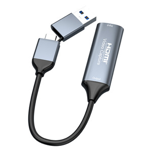 2合1 USB C高清MI视频采集卡C型适配器音频视频游戏现场录制USB3.0 4K30Hz耐用金属材料 - Product Image 5