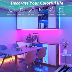 Custom Christmas Ambient Light <strong>LED</strong> Decoration 5050 RGB Bluetooth APP Control 8M 10M 12V Smart Waterproof <strong>LED</strong> Strip Light - Product Image 2