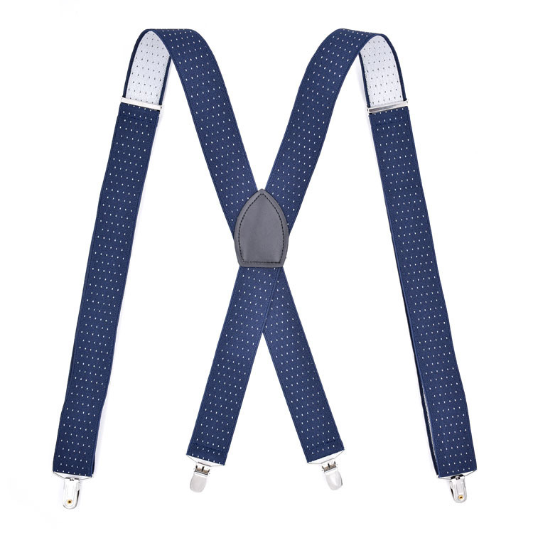 Punti Jacquard blu Navy bianco