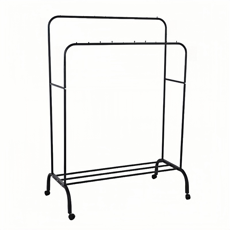 CR02W (estante de la capa de la Doble-barra con las ruedas)