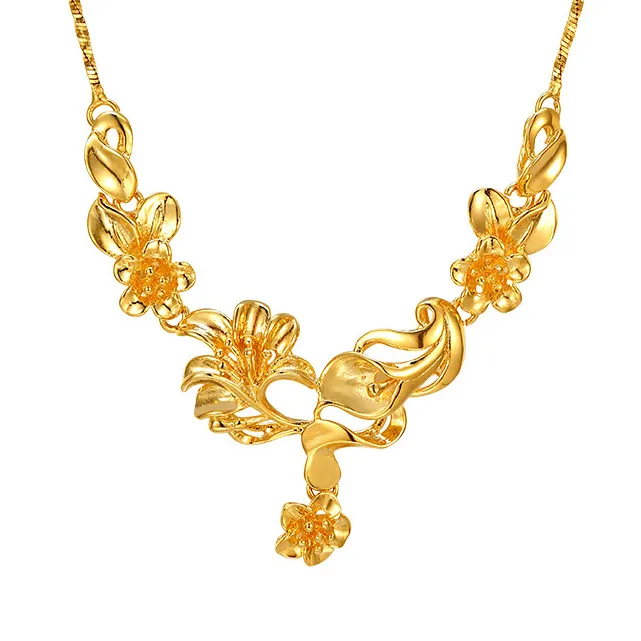 AN8051902 Xuping jewelry China gold 24K jewels women's elegant necklace