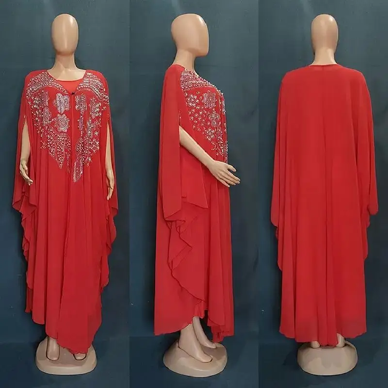 Абаи для женщин Дубай роскошное 2023 шифоновое мусульманское скромное платье кафтан марокаин для свадебной вечеринки