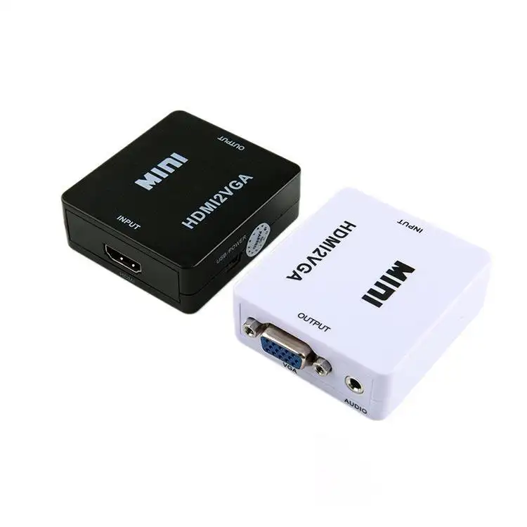 OEM/ODM yaygın olarak kullanılan aksesuarlar ve parçalar ses Video kabloları ev sineması 1080P destek 3.5mm ses HDMI VGA dönüştürücü