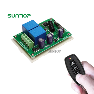 433Mhz telecomando universale Wireless interruttore DC 12V 2CH 2 Gang Rf relè ricevitore e portachiavi trasmettitore per Garage - Product Image 3