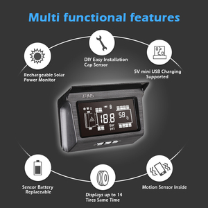 Sistema Digital Inalámbrico Solar TPMS Sensor Interno Monitor de Presión de Neumáticos de Camión Material ABS - Product Image 4