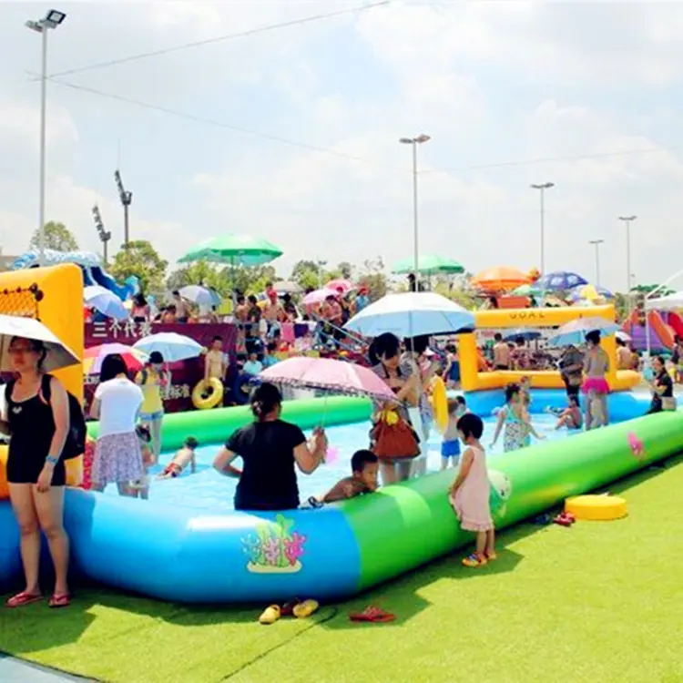 फैक्टरी सीधे बेचने आउटडोर inflatable फुटबॉल पिच inflatable फुटबॉल मैदान, पानी inflatable फुटबॉल की गेंद खेल क्षेत्र