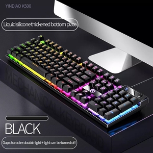 Moda Rgb retroiluminado K500 104 teclas teclado con cable Color mezclado Usb Pc ordenador sensación mecánica teclado para juegos para jugador de oficina - Product Image 4