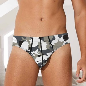 All Over Print Sexy Plus Size Stretch Badeanzug Bade bekleidung Herren Brief Mit Logo Gedruckt - Product Image 4