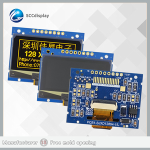 SJXD12864-15 1.54 pollici OLED lettere gialle piccole dimensioni 12864 Display Lcd moduli promozione prezzo per progetti di carta elettronica - Product Image 6