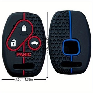 Silicone <strong>Key</strong> Cover for <strong>Honda</strong> for Odyssey for Old Civic for Pilot for <strong>CRV</strong>, Fit, Straight Board 4-button Remote <strong>Key</strong> Case