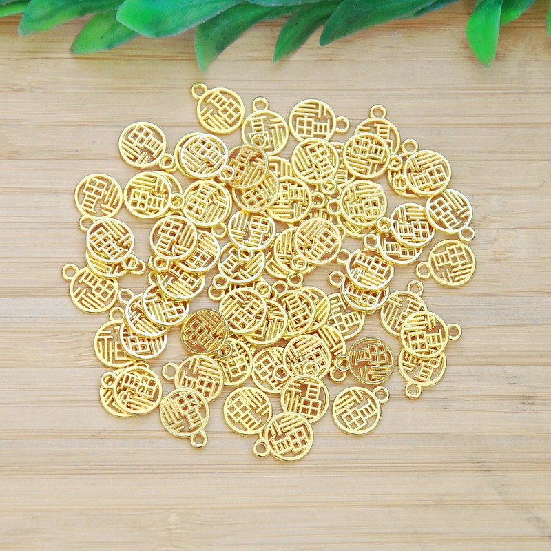 Golden Round Fortune Pendant