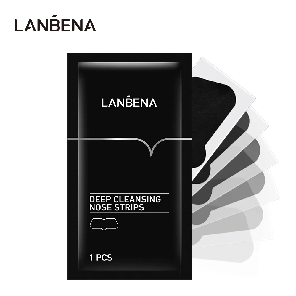 LANBENA Bamboo Charcoal Deep Cleansing Nose Strips Pore Strips For Blackhead Removal Peel Off Mask