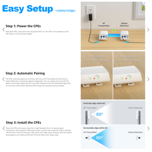 5GHz Outdoor Wifi Extender Access Point Cpe 24V POE Power 5KM Long Range Point to Point <strong>Wireless</strong> Bridge for Expand <strong>Network</strong> Data - Product Image 5