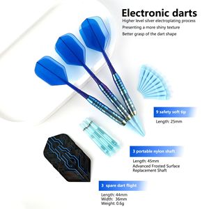 Set anak panah ujung lunak, poros aluminium profesional, Set ujung plastik 2BA, ujung anak panah pengganti - Product Image 4