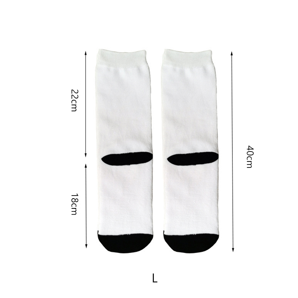 White Terry Black Heel 40cm