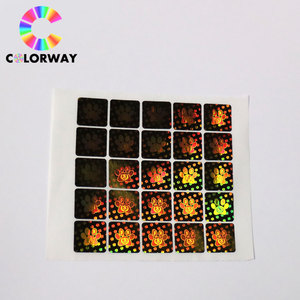 Hoja de etiquetas holográficas de alta seguridad Personalización Etiqueta adhesiva colorida antifalsificación con códigos individuales - Product Image 1