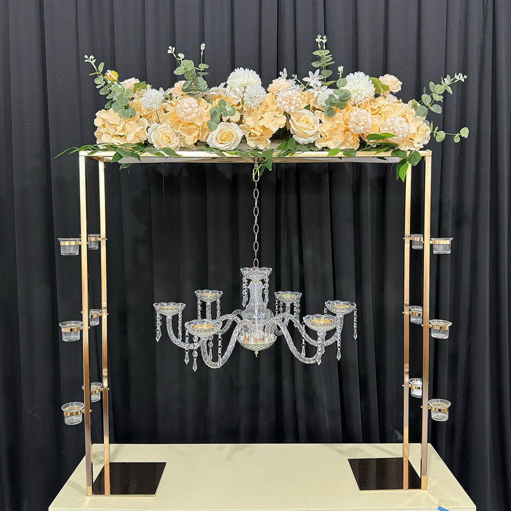 Cadre avec coupelle à bougie + lustre Or