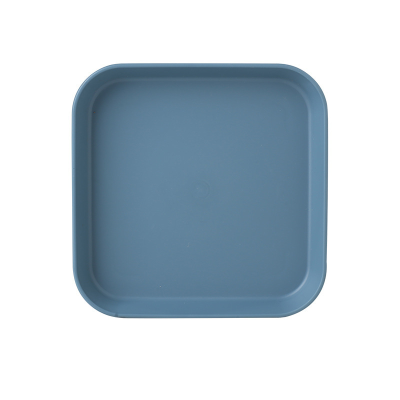 Assiette carrée bleue