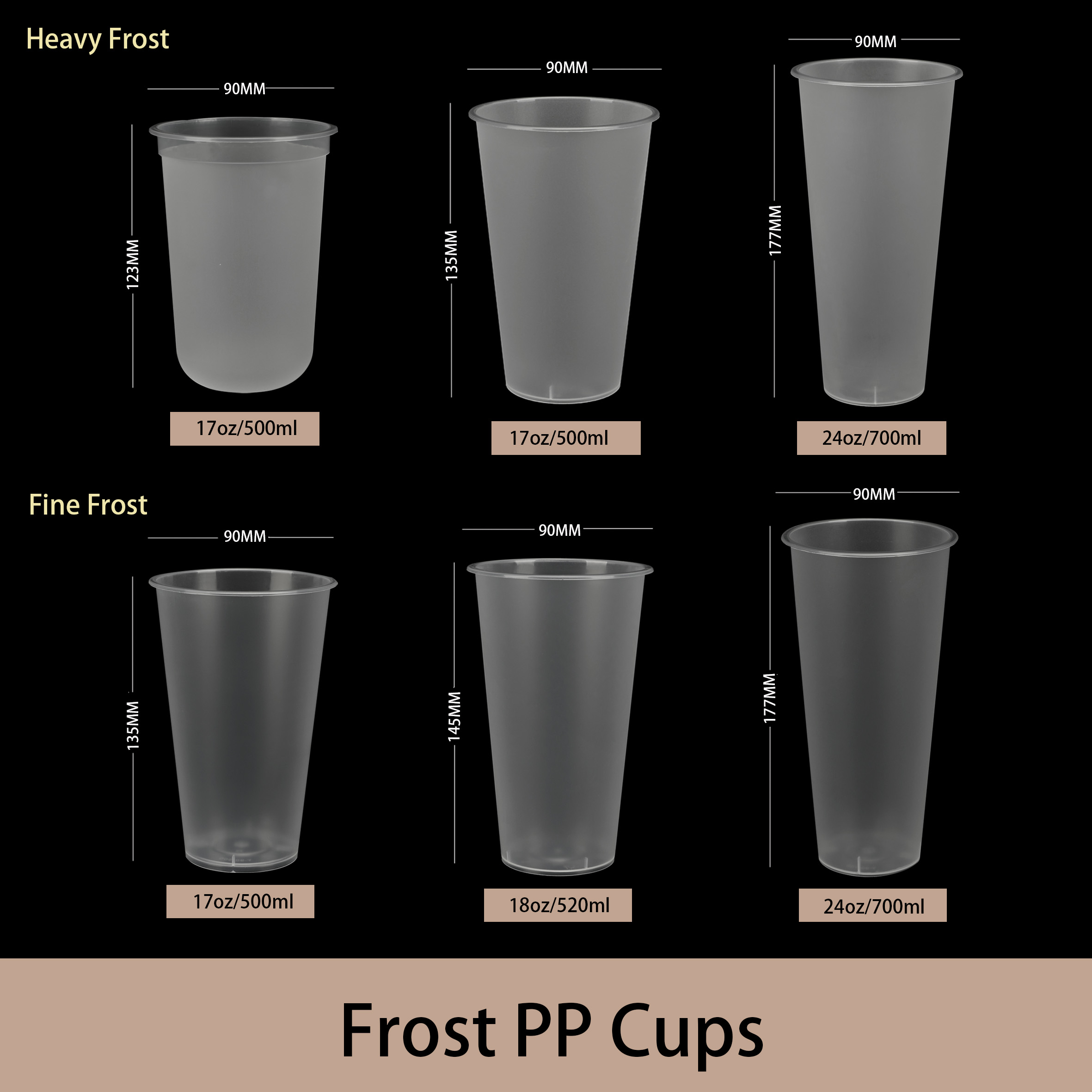Vasos de PP Frost