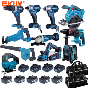 OEM Ekiiv Factory Electric <strong>Tools</strong> Set 18 in One Brushless Combo <strong>Kits</strong> 18-piece 18V/21v Lithium Ion Cordless <strong>Tools</strong> - Product Image 5