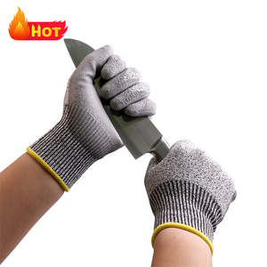 En388 4543 Safety <strong>Gloves</strong> Cut Resistant Level 3 Glass Handling Wood Working Level 5 Cut Proof PU Palm Coated <strong>Gloves</strong> - Product Image 1