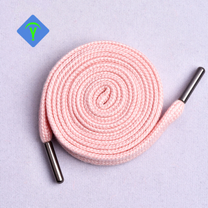 13mm Poly Flat Polyester <strong>Cord</strong> W/<strong>3</strong>/4''rounded with Metal Aglets. - Product Image 2