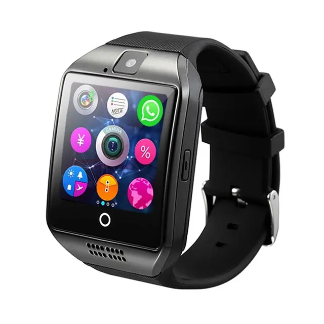Dropshipping Q18 kablosuz Smartwatch SIM TF kart fitnes aktivite takip cihazı spor akıllı saat Android IOS için
