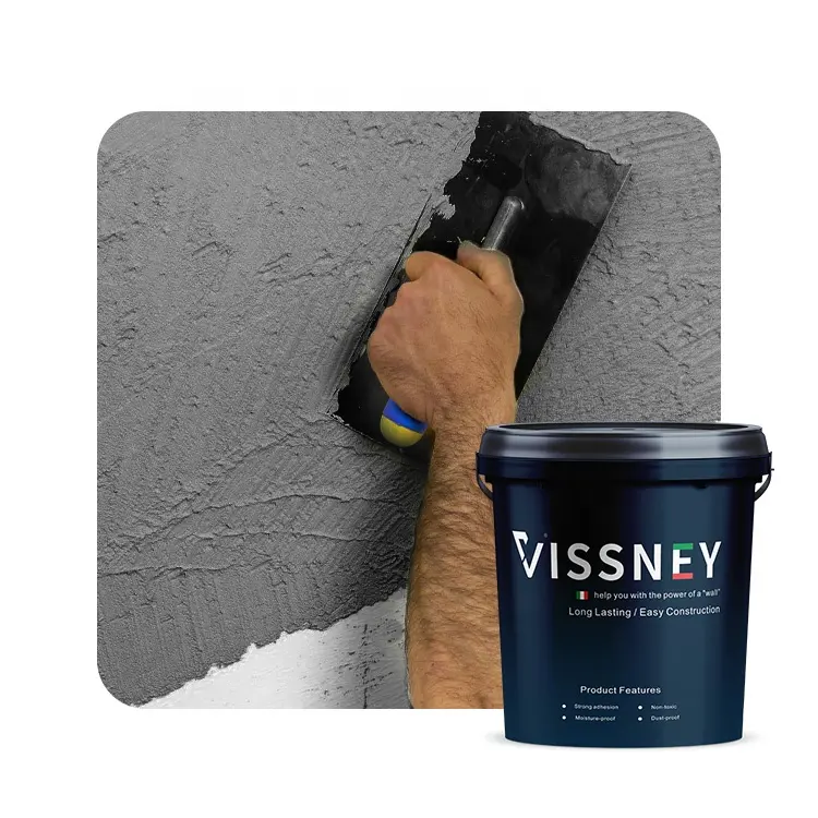 Vissney-revestimiento de pared para hormigón, pintura de piedra, uso eficiente, estucado