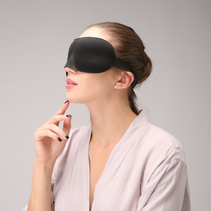 Yüksek kaliteli 3d göz kulak kulaklık ile uyku için mase ve kadife çanta karartma gözler açık maske meditasyon için - Product Image 3
