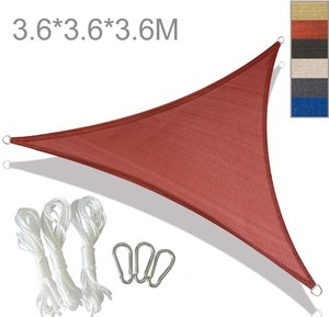Waterproof 98% UV Block Orange Sun <strong>Shade</strong> <strong>Sail</strong> Canopy 3mx4m <strong>Triangular</strong> Pattern Oxford HDPE PVC Poly Camping Beach Backyard - Product Image 3