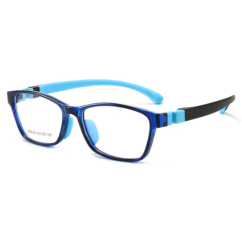 Montura de gafas ópticas de silicona para niños, lentes flexibles antiluz azul