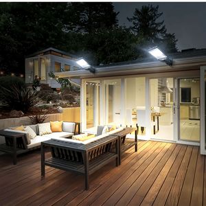 Güneş açık Led avlu duvar lambası 3 modu ile su geçirmez hareket sensörü bahçe veranda yolu için güvenlik aydınlatması sokak ışıkları - Product Image 6