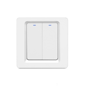 Tuya Smart 2-Gang-WLAN-BLE-Schlüsselschalter Alexa Voice Control Smart-Drucktasten schalter für den Heimgebrauch 10A Max Current ABS EU