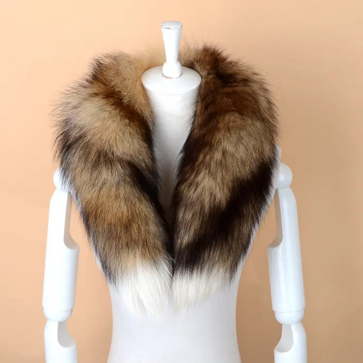 Luxurious Real Fur Shawl Natural Fox Tails Fox Skin Scarves Fluffy fox tail scarf for winter warmth