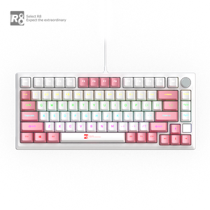 Fabbrica 82 tasti interruttore blu a caldo personalizzato Keycap per Computer giochi USB cablato RGB luce Led tastiera meccanica con manopola - Product Image 3