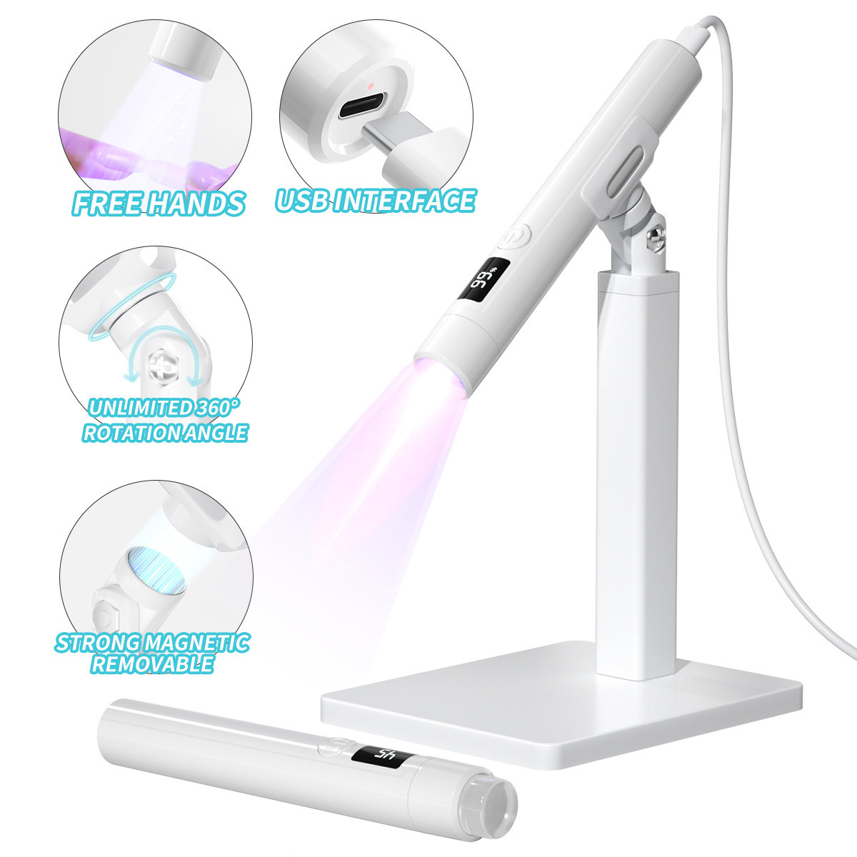 White lamp with holder(LCD screen)
